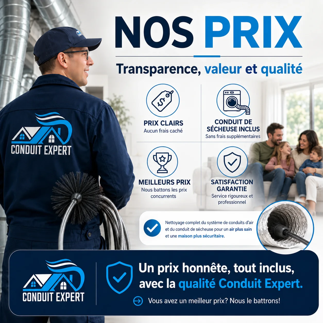Tarification Conduit Expert avec technicien et famille